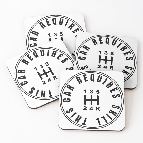 Item preview, This Car Requires Skill Sticker – Manual Transmission Decal designed and sold by gwandi.