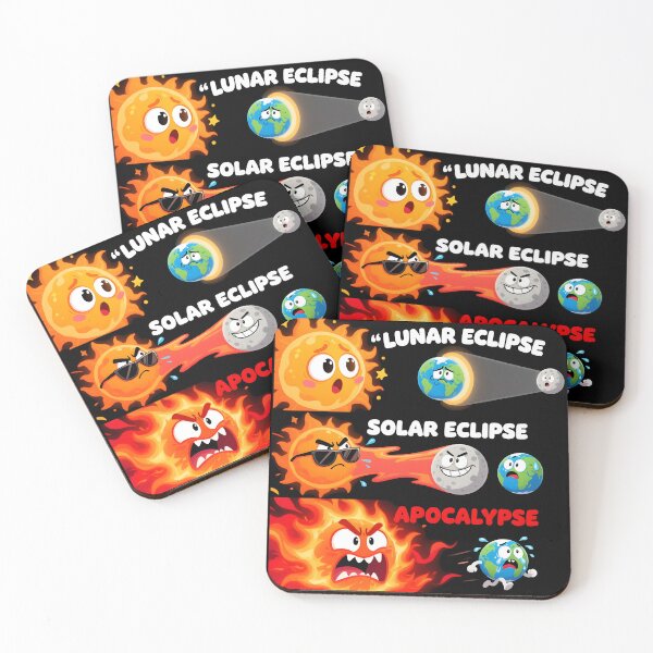 Item preview, Funny Solar System Funny Eclipse Cartoon – Lunar, Solar & Apocalypse Space Humor Shirt designed and sold by Uglyandcute.