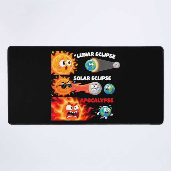 Item preview, Funny Solar System Funny Eclipse Cartoon – Lunar, Solar & Apocalypse Space Humor Shirt designed and sold by Uglyandcute.