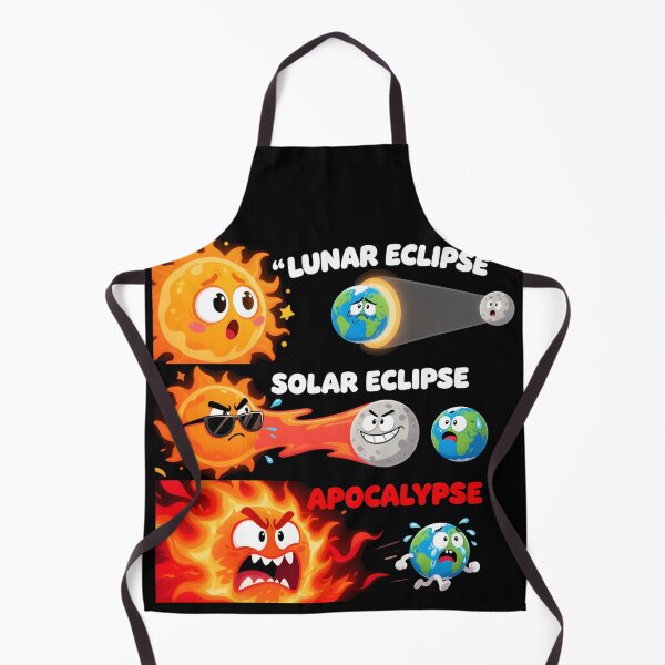 Item preview, Funny Solar System Funny Eclipse Cartoon – Lunar, Solar & Apocalypse Space Humor Shirt designed and sold by Uglyandcute.