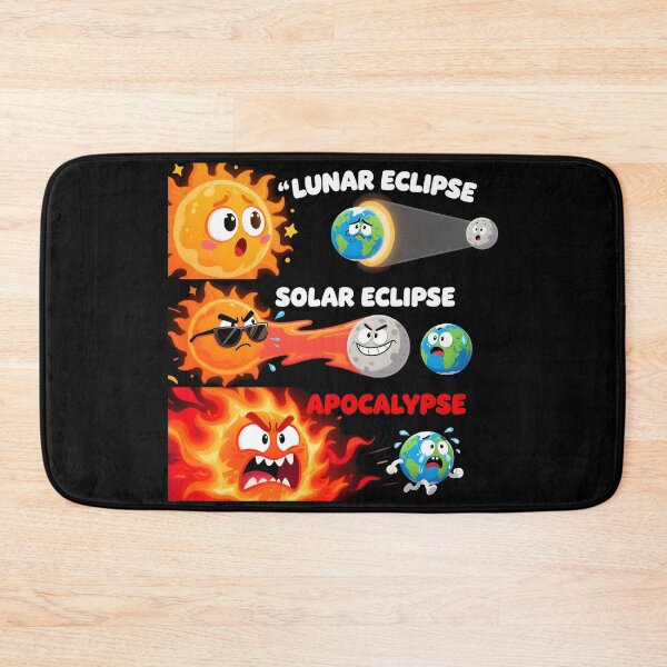 Item preview, Funny Solar System Funny Eclipse Cartoon – Lunar, Solar & Apocalypse Space Humor Shirt designed and sold by Uglyandcute.