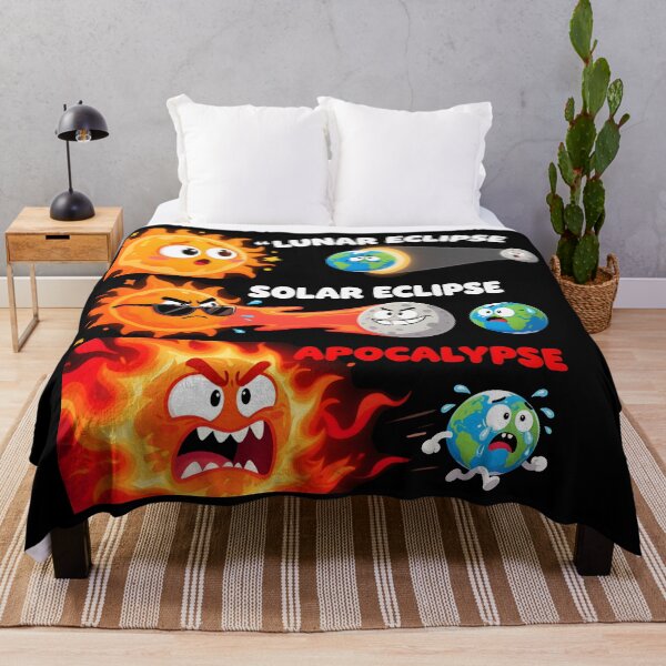 Item preview, Funny Solar System Funny Eclipse Cartoon – Lunar, Solar & Apocalypse Space Humor Shirt designed and sold by Uglyandcute.