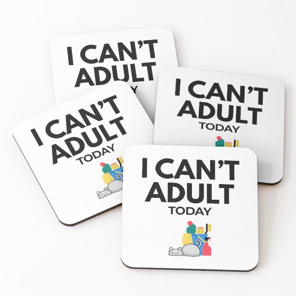 Item preview, Introvert Cat Meme I Can’t Adult Today – Funny Antisocial Cat | The Introvert Cat Diaries designed and sold by ade-datt.