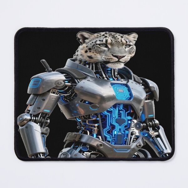 Item preview, Snow Leopard Cyborg Futuristic Mecha Warrior Art designed and sold by ItzLacarth.