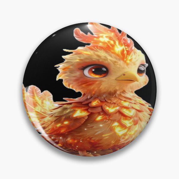 Item preview, Cute Baby Phoenix Bird in Golden Nest designed and sold by ItzLacarth.