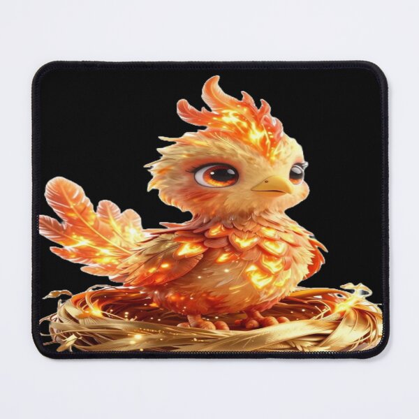 Item preview, Cute Baby Phoenix Bird in Golden Nest designed and sold by ItzLacarth.