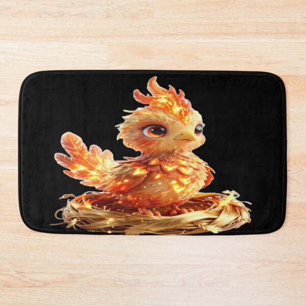 Item preview, Cute Baby Phoenix Bird in Golden Nest designed and sold by ItzLacarth.