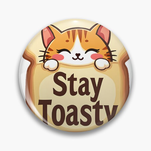 Item preview, Stay Toasty Cute Cat in Bread – Kawaii Toast Cat Cartoon Illustration designed and sold by FeelFreeStore.