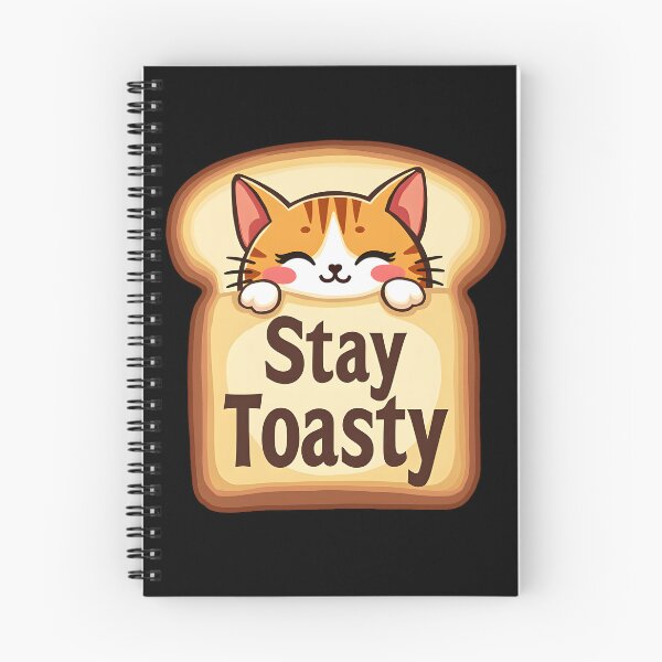 Item preview, Stay Toasty Cute Cat in Bread – Kawaii Toast Cat Cartoon Illustration designed and sold by FeelFreeStore.