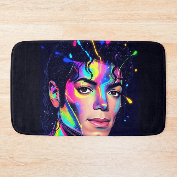 Item preview, M.J Beauty King Dance Neon Splatter Portrait designed and sold by ExploreAura Studio.