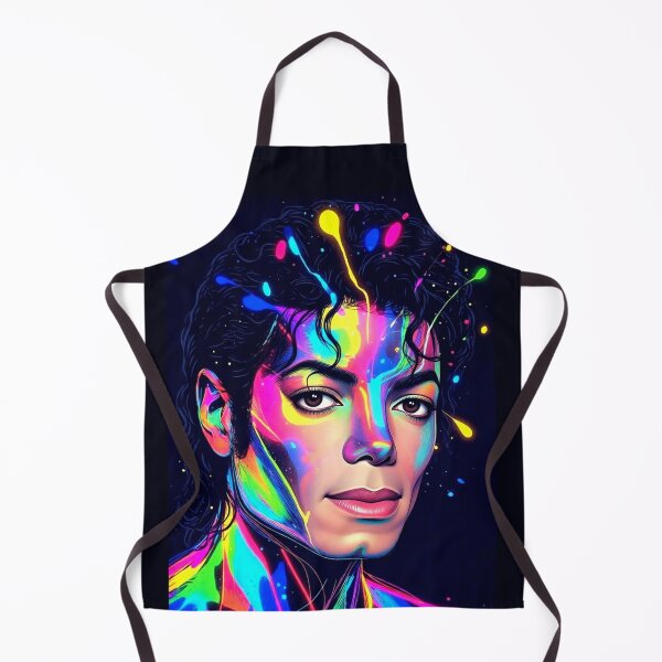 Item preview, M.J Beauty King Dance Neon Splatter Portrait designed and sold by ExploreAura Studio.