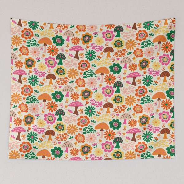 Item preview, Woodland Mushrooms and Wildflowers designed and sold by Carrie Cantwell Art.