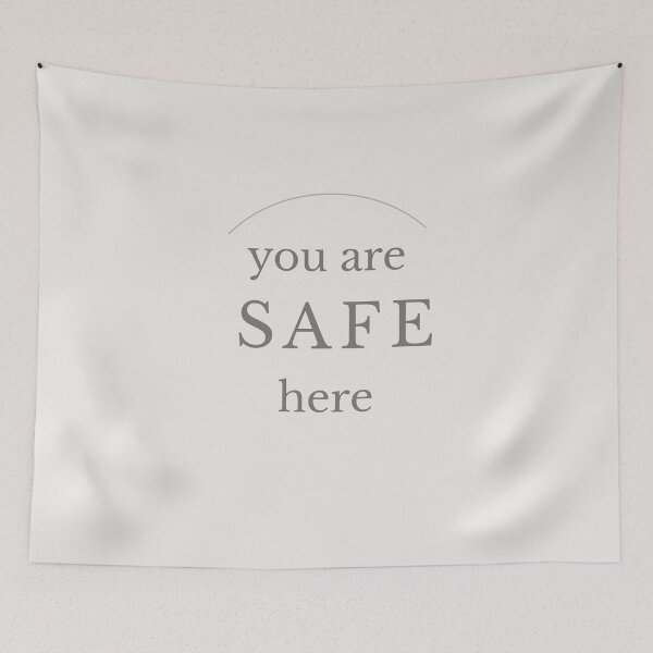Item preview, You Are Safe Here Minimalist Typography designed and sold by Minimalist Typography.