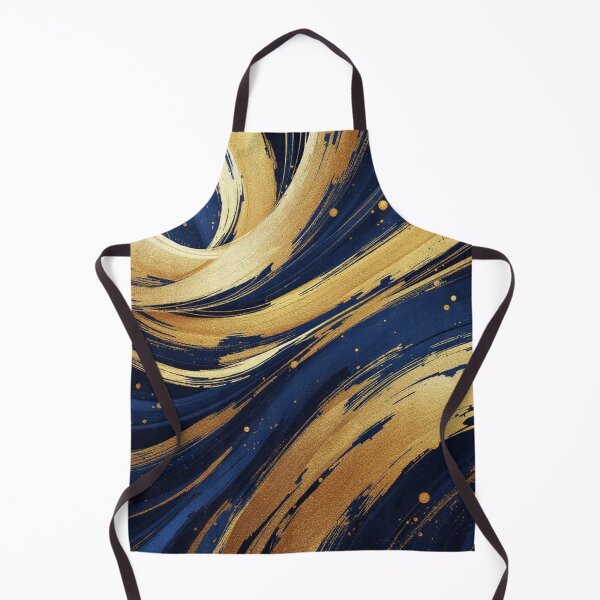 Item preview, Indigo and Gold Line Abstract Luxury Modern Art On designed and sold by DesigntshirtWB.