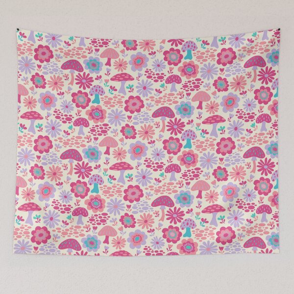 Item preview, Woodland Mushrooms and Wildflowers designed and sold by Carrie Cantwell Art.