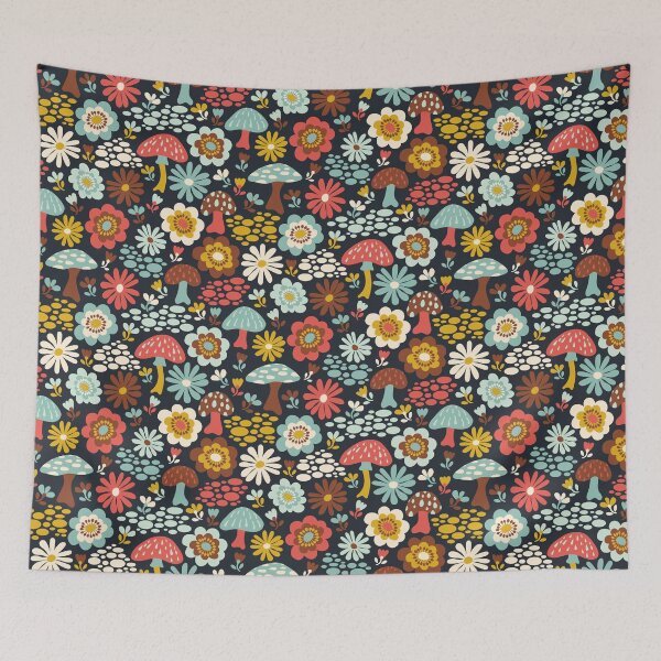 Item preview, Woodland Mushrooms and Wildflowers designed and sold by Carrie Cantwell Art.