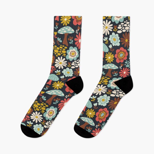 Item preview, Woodland Mushrooms and Wildflowers designed and sold by Carrie Cantwell Art.