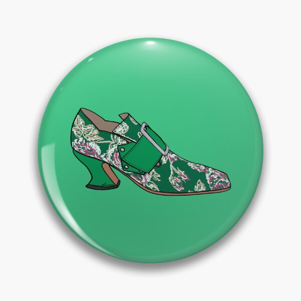 Item preview, Fluevog Bishop Shoe Green Brocade designed and sold by anne m bray.