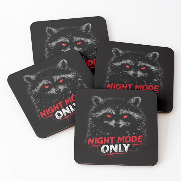 Item preview, Night Mode Only Raccoon — Nocturnal Chaos designed and sold by VibeOffline Studio.