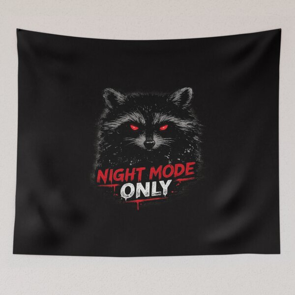 Item preview, Night Mode Only Raccoon — Nocturnal Chaos designed and sold by VibeOffline Studio.
