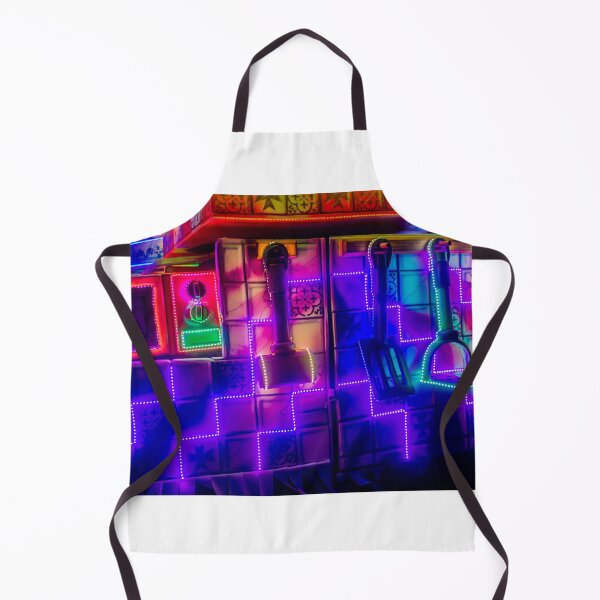Item preview, Neon Carnival Game Wall With Hanging Hammers and Shovels at Night Fair Attraction designed and sold by Nmallia.