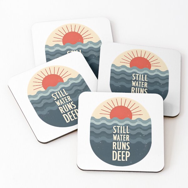 Item preview, Sunset over the sea with a still water quote designed and sold by MWShirtDesign.