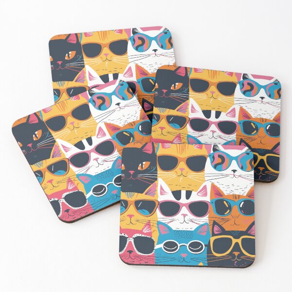 Item preview, Quirky Cats with Sunglasses designed and sold by bubblyrainbow.