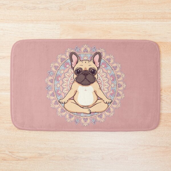 Item preview, French Bulldog in Lotus Pose with Colorful Mandala – Yoga Dog Illustration designed and sold by Lamagift.