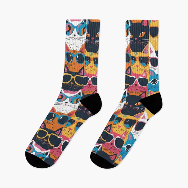 Item preview, Quirky Cats with Sunglasses designed and sold by bubblyrainbow.