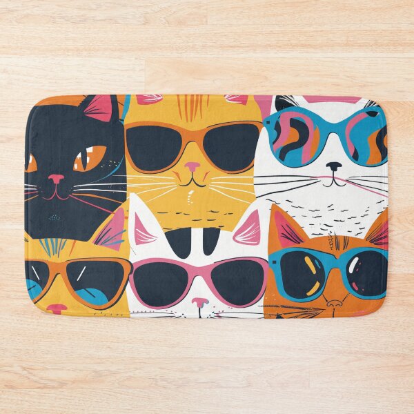 Item preview, Quirky Cats with Sunglasses designed and sold by bubblyrainbow.