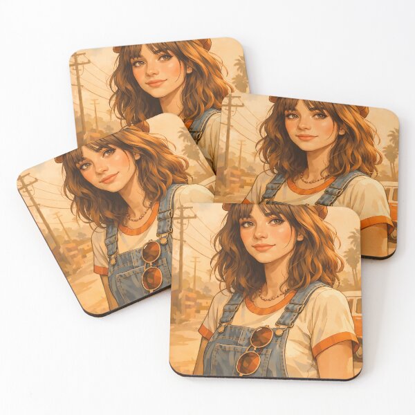 Item preview, Retro Indie Girl Aesthetic Illustration designed and sold by adobtsony.
