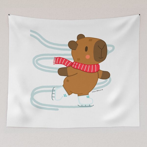 Item preview, Capybara Ice Skating designed and sold by julianamotzko.