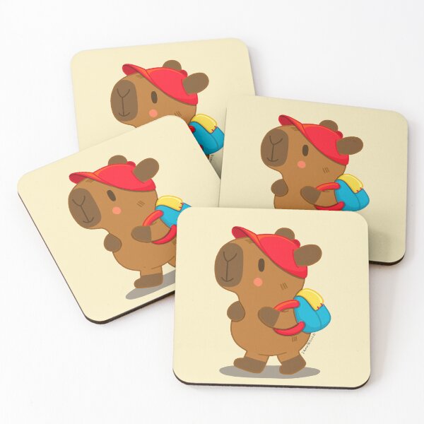 Item preview, Capybara with backpack designed and sold by julianamotzko.