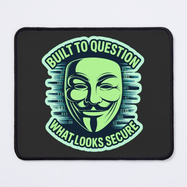 Item preview, Hacker Mask Badge – Built to Question designed and sold by TheNerdSociety.