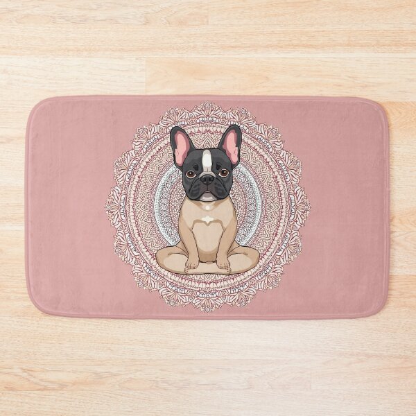 Item preview, French Bulldog in Lotus Pose with Colorful Mandala – Yoga Dog Illustration designed and sold by Lamagift.