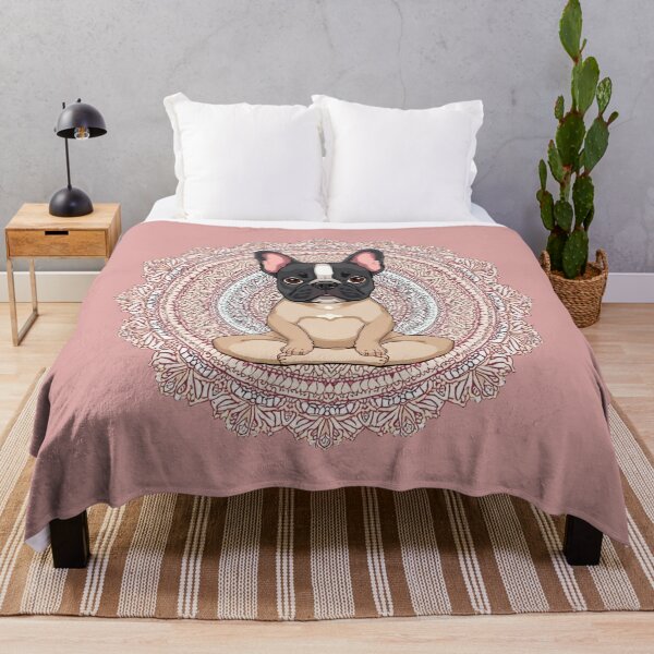 Item preview, French Bulldog in Lotus Pose with Colorful Mandala – Yoga Dog Illustration designed and sold by Lamagift.