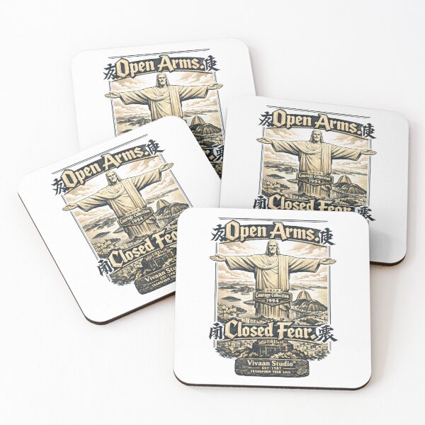 Item preview, Christ the Redeemer Open Arms Closed Fear Vintage Streetwear Graphic - Courage Collection 1994 Brazil Statue Faith Design by Vivaan Studio designed and sold by Vivaan Studio.
