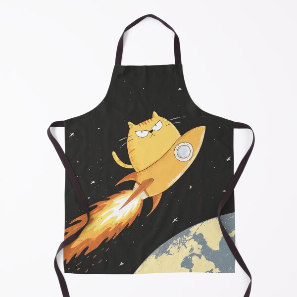 Item preview, Frowning cat rides rocket designed and sold by Brendon987.