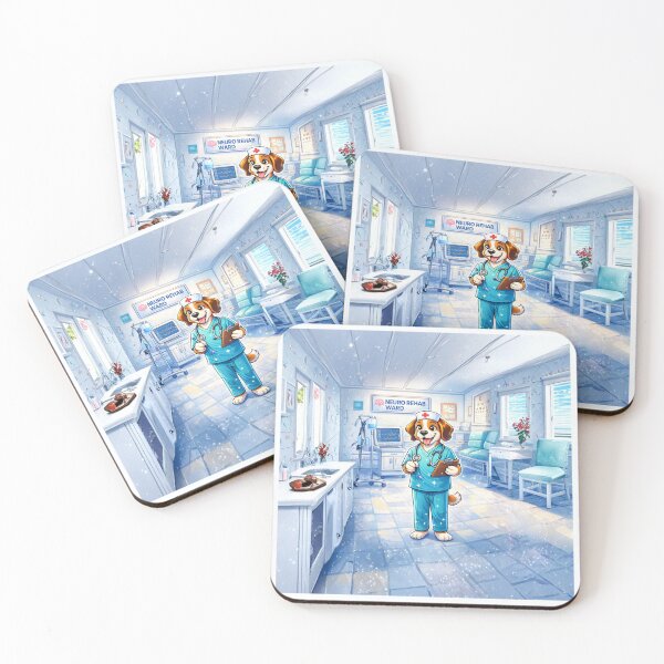 Item preview, Neuro Rehab Nurse Dog - Cute Male Puppy RN in Neuro Ward designed and sold by Nature's Palette.