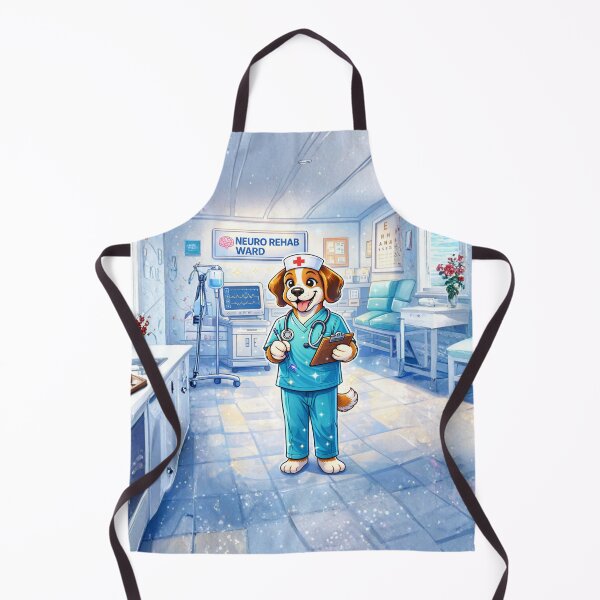 Item preview, Neuro Rehab Nurse Dog - Cute Male Puppy RN in Neuro Ward designed and sold by Nature's Palette.