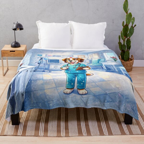 Item preview, Neuro Rehab Nurse Dog - Cute Male Puppy RN in Neuro Ward designed and sold by Nature's Palette.