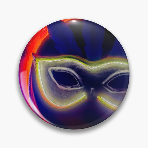 Item preview, Colorful Neon Carnival Mask Decoration With Feathered Accents At Night Festival Parade Celebration designed and sold by Nmallia.