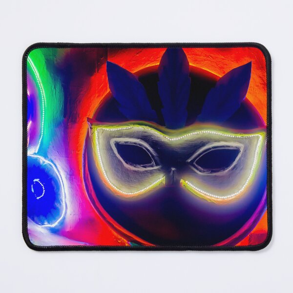 Item preview, Colorful Neon Carnival Mask Decoration With Feathered Accents At Night Festival Parade Celebration designed and sold by Nmallia.