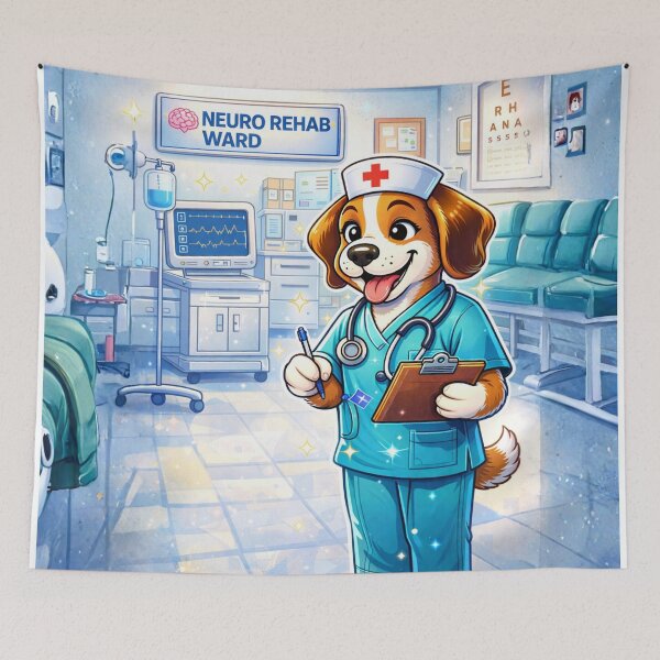 Item preview,  Neuro Rehab Nurse Dog - Cute Male Puppy RN in Neuro Ward designed and sold by Nature's Palette.