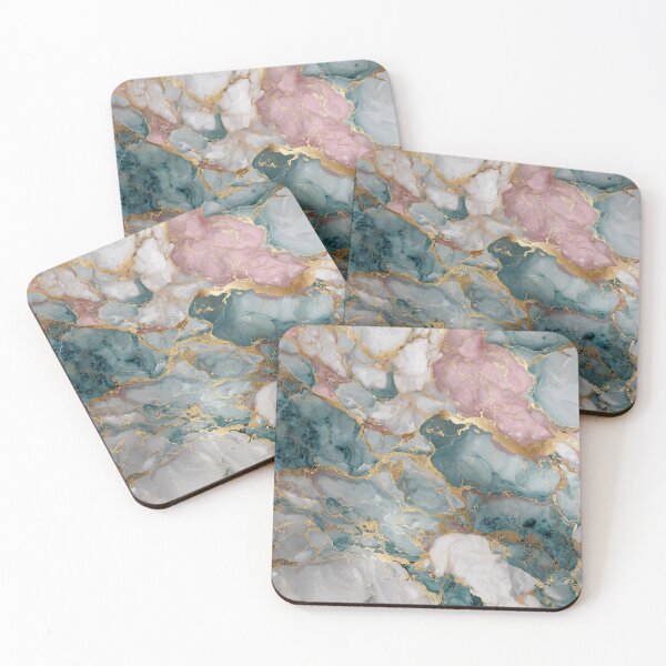 Item preview, Pastel marble in rose and petrol. designed and sold by Letteraddicted.