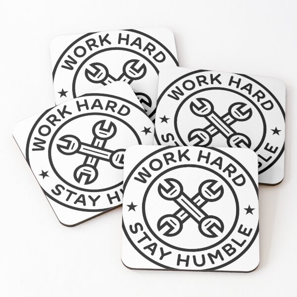 Item preview, Work Hard Stay Humble Badge designed and sold by Modern Creative Designs.