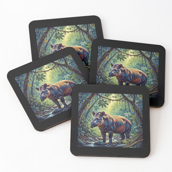 Item preview, Surreal Tapir in Vibrant Rain Forest Bulk #16 designed and sold by Helios Be. Lavsh.
