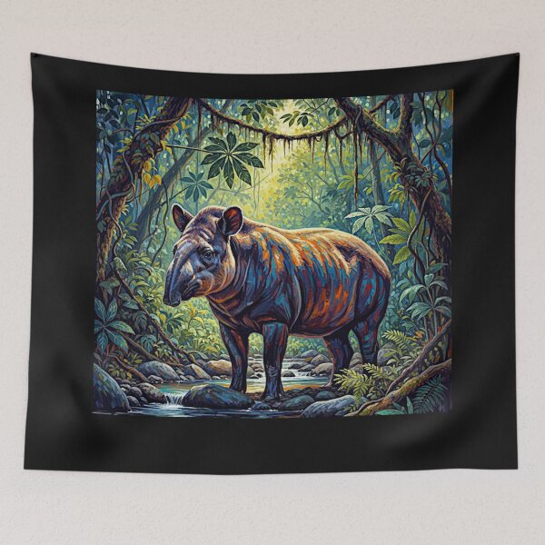 Item preview, Surreal Tapir in Vibrant Rain Forest Bulk #16 designed and sold by Helios Be. Lavsh.