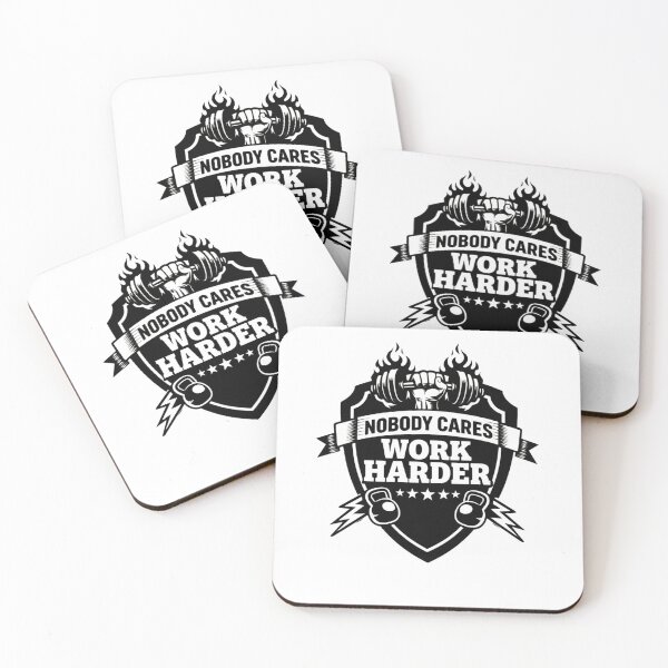 Item preview, Nobody Cares Work Harder Monochrome Crest Strength designed and sold by HumansStuck12.