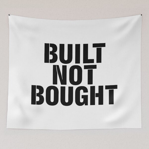 Item preview, Built Not Bought Gym Motivation Statement designed and sold by Katzpy.